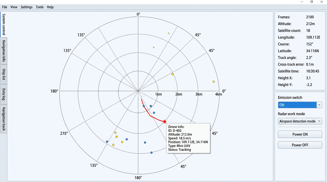 Sky-Guard Console – radar display interface